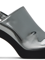 Justine Clenquet Silver Raf Mules In Gun Metal