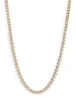 Zoë Chicco Bezel Set Diamond Tennis Necklace In 14k Yellow Gold