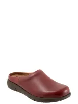 Softwalk Andria Mule In Dark Red Suede