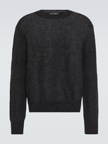 Dolce & Gabbana Mohair Crewneck Sweater In Black