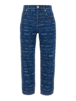 Marni Mega -print Straight-leg Jeans In Light Wash