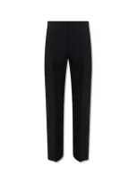 Ferragamo Salvatore  Cotton And Silk Pants In Black