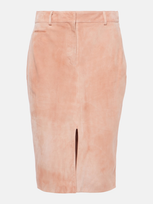 Tom Ford High-rise Suede Pencil Skirt In Beige