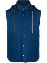 Mazzarelli Virgin-wool Gilet In Blue