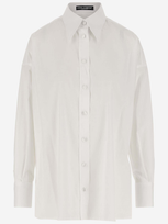 Dolce & Gabbana Stretch Cotton Poplin Shirt In White