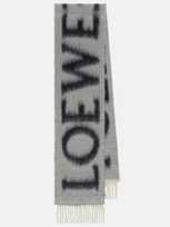 Loewe Logo Wool-blend Scarf In Multicoloured