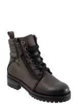 Softwalk Everett Combat Boot In Black Distress