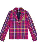 Versace Kids' Tartan Blazer In Multicolor