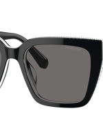 Swarovski Woman Sunglasses Sk6013 In Dark Grey Polar