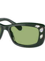 Swarovski Woman Sunglasses Sk6008 In Dark Green