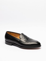 Edward Green Piccadilly Leather Penny Loafers In Black