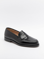 Crockett &amp; Jones Grantham 2 Black Calf Penny Loafer In Nero