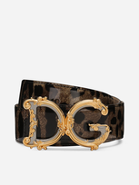 Dolce & Gabbana Dg Girls Belt In Animal Print