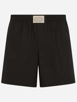 Dolce & Gabbana Long Cotton Boxers With Branded Plate