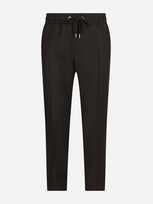 Dolce & Gabbana Virgin Wool Jogging Pants In Black