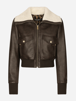 Dolce & Gabbana Dolce&gabbana Short Sheepskin Jacket In Brown