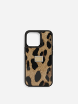 Dolce & Gabbana Leopard-print Polished Calfskin Iphone 14 Pro Cover