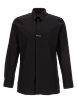 Givenchy Metal-bar Regular Cotton-poplin Shirt In Black