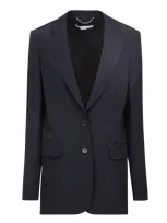 Stella Mccartney Notched Lapels Single-breasted Blazer In Black