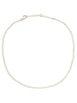 Olivia & Pearl Seed Pearl Necklace White In Spn/white/14k