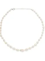 Olivia & Pearl Graduated Baroque Pearl Necklace In Gbn/14k