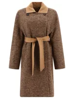 Max Mara Reversible Evelin Coat In Brown