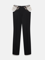 Stella Mccartney Ultra Low Rise Chain Trousers In Black