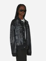 Jean Paul Gaultier Trompe L Oeil Denim Jacket In Black