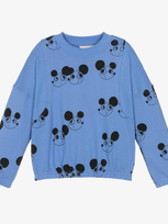 Mini Rodini Babies' Blue Organic Cotton Ritzratz Sweatshirt