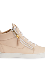 Giuseppe Zanotti Nicki Leather Sneakers In Beige