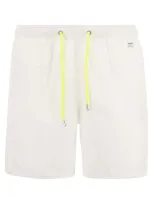 Mc2 Saint Barth Beach Boxer Shorts In Lightweight Fabric In White