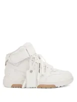 Off-white Out Of Office Mid Top Leather Sneakers In White