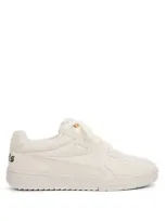 Palm Angels Chalk Suede Palm University Sneakers In Bianco