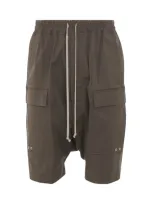 Rick Owens Drawstring Cargo Shorts In Brown