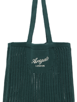 Axel Arigato Green Grid Shopper Tote In Dark Cyan