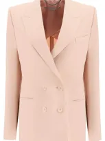 Stella Mccartney Peak-lapels Double-breasted Blazer In Pink