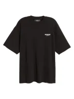 Represent Black Logo Print Oversized T-shirt