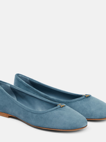 Chloé Marcie Suede Ballet Flats In Silkyblue