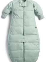 Ergopouch 3.5 Tog Organic Cotton Convertible Sleep Suit Bag In Green