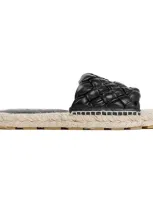 Bottega Veneta Jack Flat Sandal Shoes In Black