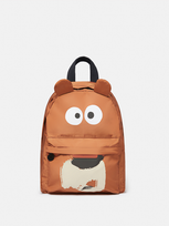 Stella Mccartney Kids' Bear Print Recycled Nylon Backpack In Brown