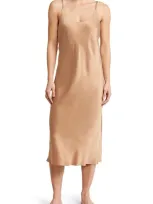 Lunya Women's Bias-cut Silk Slip Nightgown In Hushed Tan