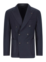 Tagliatore Double-breasted Blazer In Blue