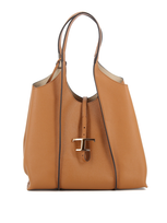 Tod's Hammered Leather Tote In Light Brown