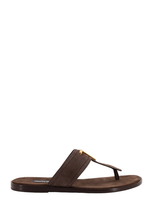 Tom Ford Leather Sandals In Brown