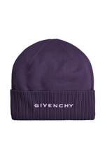 Givenchy Wool Logo Hat In Purple