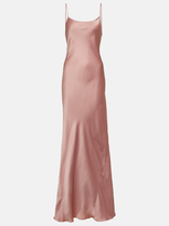 Victoria Beckham Cami Open-back Satin Gown In Pink