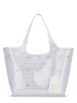 Roger Vivier Grand Vivier Medium Bag In Pvc In White