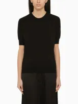 Jil Sander Short-sleeved Black Cotton Jersey