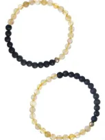 The Healer’s Collection N69 Money Max Set Of 2 Healer's Bracelets In Neutral